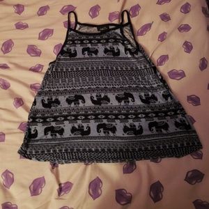 Elephant blue tank top.